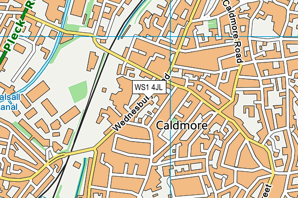 WS1 4JL map - OS VectorMap District (Ordnance Survey) WS1 4JL map - OS VectorMap District (Ordnance Survey)