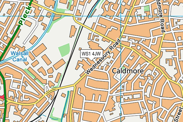 WS1 4JW map - OS VectorMap District (Ordnance Survey) WS1 4JW map - OS VectorMap District (Ordnance Survey)