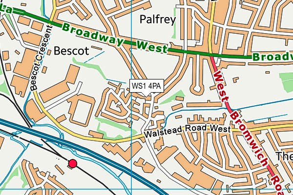 WS1 4PA map - OS VectorMap District (Ordnance Survey) WS1 4PA map - OS VectorMap District (Ordnance Survey)
