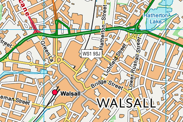 WS1 9SJ map - OS VectorMap District (Ordnance Survey) WS1 9SJ map - OS VectorMap District (Ordnance Survey)