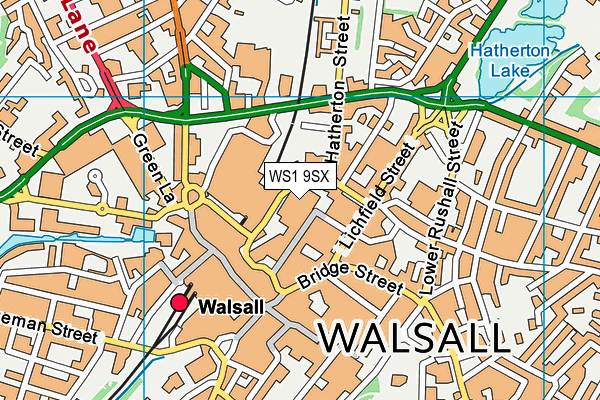 WS1 9SX map - OS VectorMap District (Ordnance Survey) WS1 9SX map - OS VectorMap District (Ordnance Survey)
