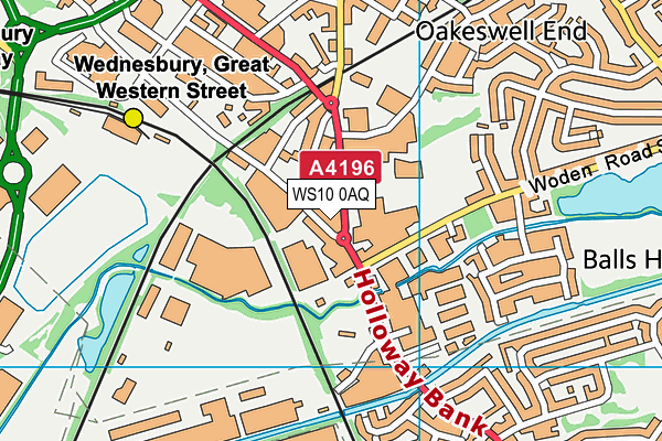 WS10 0AQ map - OS VectorMap District (Ordnance Survey) WS10 0AQ map - OS VectorMap District (Ordnance Survey)