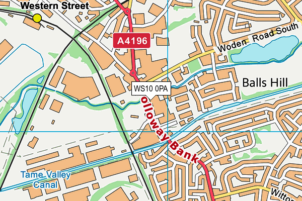 WS10 0PA map - OS VectorMap District (Ordnance Survey)