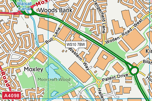 WS10 7BW map - OS VectorMap District (Ordnance Survey) WS10 7BW map - OS VectorMap District (Ordnance Survey)