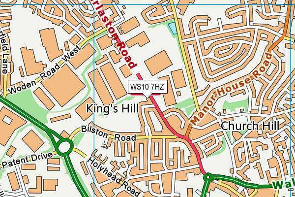 WS10 7HZ map - OS VectorMap District (Ordnance Survey) WS10 7HZ map - OS VectorMap District (Ordnance Survey)