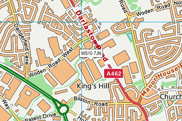 WS10 7JN map - OS VectorMap District (Ordnance Survey)