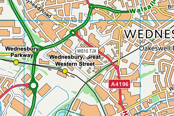 WS10 7JX map - OS VectorMap District (Ordnance Survey) WS10 7JX map - OS VectorMap District (Ordnance Survey)