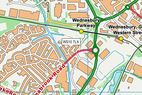 WS10 7LX map - OS VectorMap District (Ordnance Survey) WS10 7LX map - OS VectorMap District (Ordnance Survey)