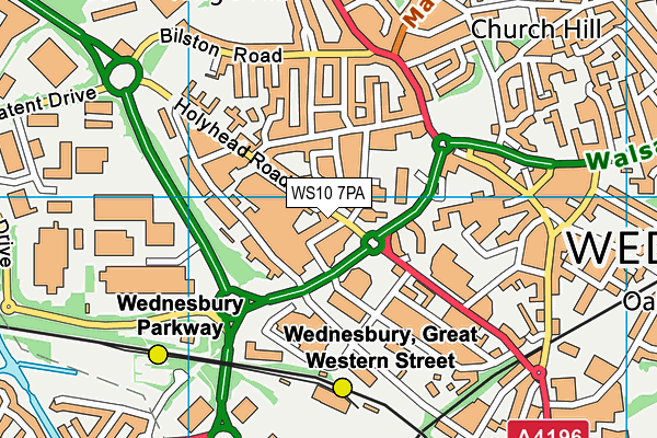 WS10 7PA map - OS VectorMap District (Ordnance Survey) WS10 7PA map - OS VectorMap District (Ordnance Survey)