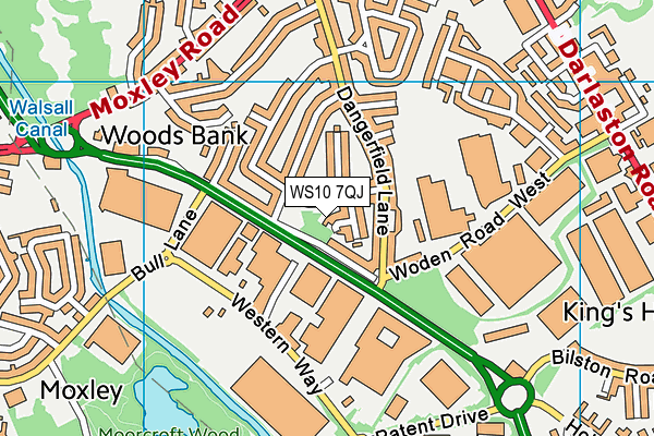 WS10 7QJ map - OS VectorMap District (Ordnance Survey) WS10 7QJ map - OS VectorMap District (Ordnance Survey)