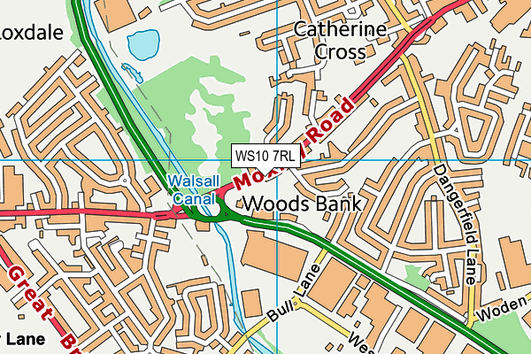 WS10 7RL map - OS VectorMap District (Ordnance Survey)