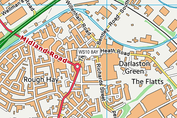 WS10 8AY map - OS VectorMap District (Ordnance Survey)