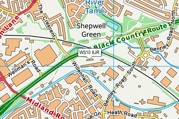 WS10 8JR map - OS VectorMap District (Ordnance Survey)