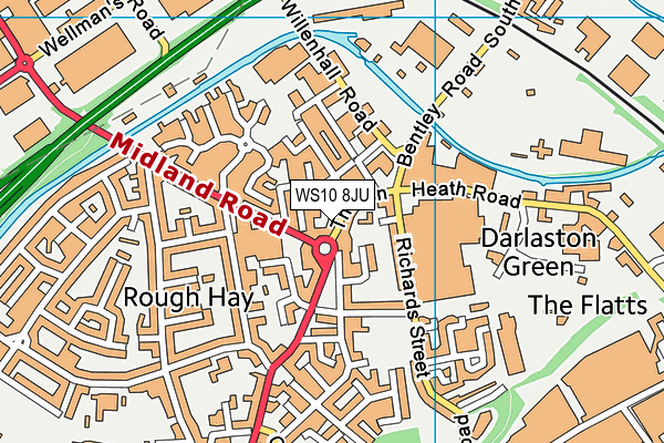 WS10 8JU map - OS VectorMap District (Ordnance Survey)