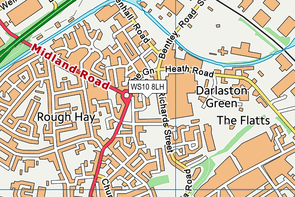 WS10 8LH map - OS VectorMap District (Ordnance Survey) WS10 8LH map - OS VectorMap District (Ordnance Survey)
