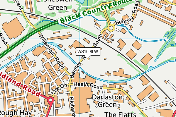 WS10 8LW map - OS VectorMap District (Ordnance Survey)