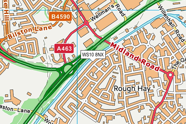 WS10 8NX map - OS VectorMap District (Ordnance Survey) WS10 8NX map - OS VectorMap District (Ordnance Survey)