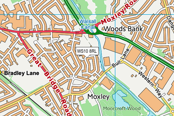 WS10 8RL map - OS VectorMap District (Ordnance Survey)