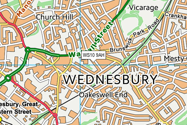 WS10 9AH map - OS VectorMap District (Ordnance Survey) WS10 9AH map - OS VectorMap District (Ordnance Survey)