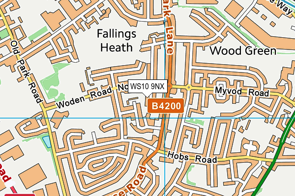 WS10 9NX map - OS VectorMap District (Ordnance Survey) WS10 9NX map - OS VectorMap District (Ordnance Survey)