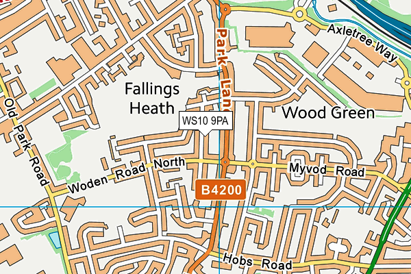 WS10 9PA map - OS VectorMap District (Ordnance Survey)