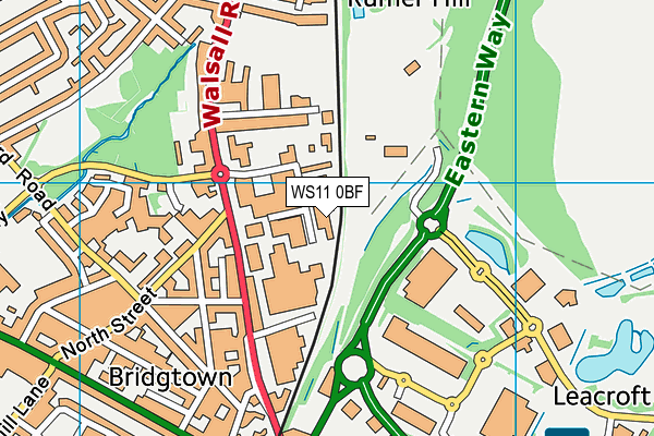 WS11 0BF map - OS VectorMap District (Ordnance Survey) WS11 0BF map - OS VectorMap District (Ordnance Survey)