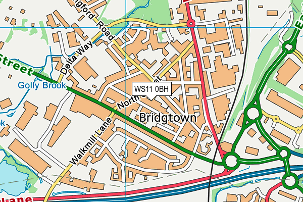 WS11 0BH map - OS VectorMap District (Ordnance Survey) WS11 0BH map - OS VectorMap District (Ordnance Survey)