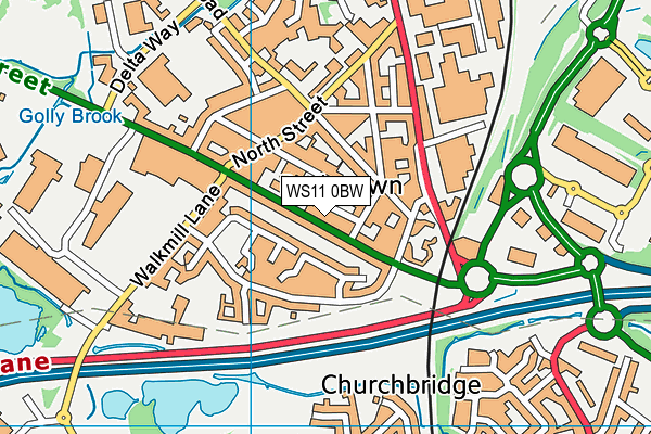 WS11 0BW map - OS VectorMap District (Ordnance Survey) WS11 0BW map - OS VectorMap District (Ordnance Survey)