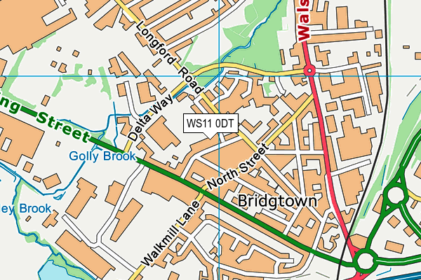 WS11 0DT map - OS VectorMap District (Ordnance Survey) WS11 0DT map - OS VectorMap District (Ordnance Survey)