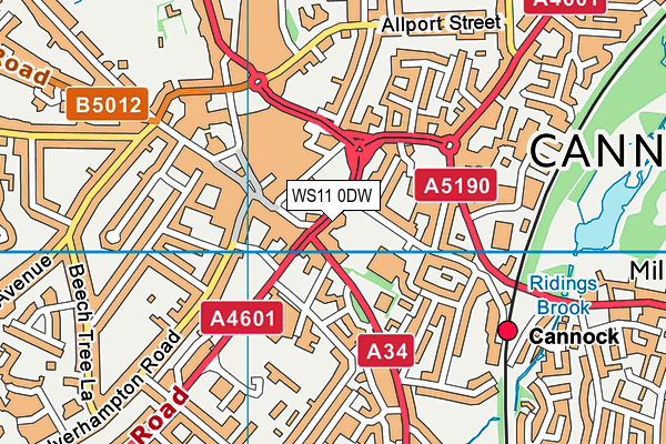 WS11 0DW map - OS VectorMap District (Ordnance Survey) WS11 0DW map - OS VectorMap District (Ordnance Survey)
