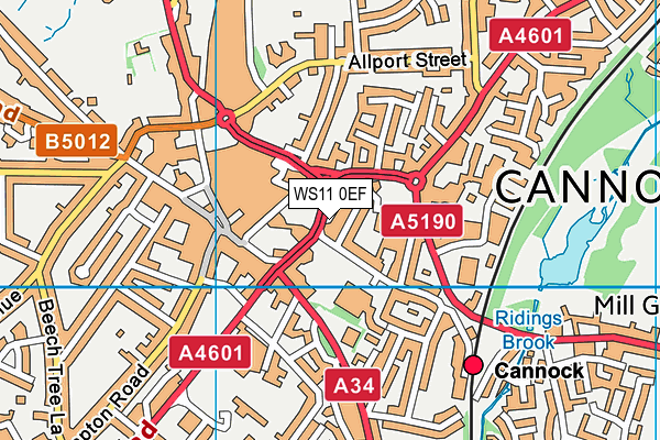 WS11 0EF map - OS VectorMap District (Ordnance Survey) WS11 0EF map - OS VectorMap District (Ordnance Survey)