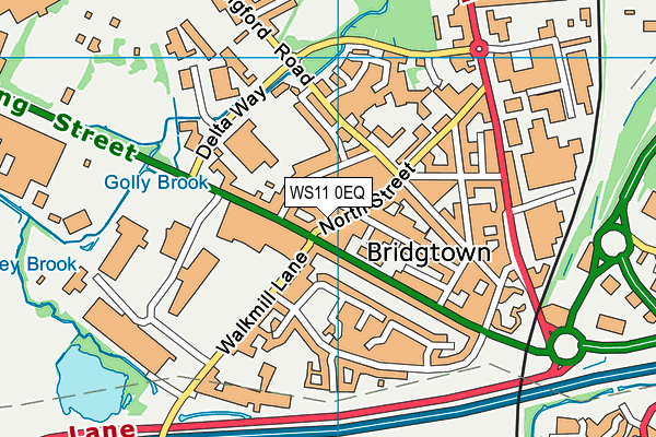 WS11 0EQ map - OS VectorMap District (Ordnance Survey) WS11 0EQ map - OS VectorMap District (Ordnance Survey)