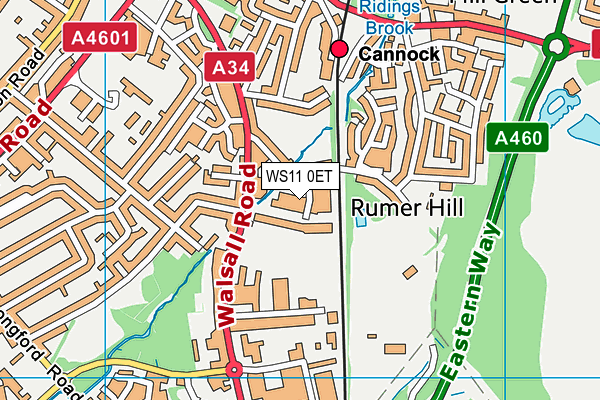 WS11 0ET map - OS VectorMap District (Ordnance Survey) WS11 0ET map - OS VectorMap District (Ordnance Survey)
