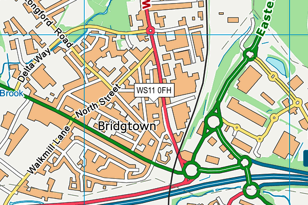 WS11 0FH map - OS VectorMap District (Ordnance Survey) WS11 0FH map - OS VectorMap District (Ordnance Survey)