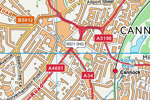 WS11 0HG map - OS VectorMap District (Ordnance Survey) WS11 0HG map - OS VectorMap District (Ordnance Survey)