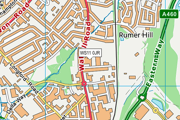 WS11 0JR map - OS VectorMap District (Ordnance Survey) WS11 0JR map - OS VectorMap District (Ordnance Survey)