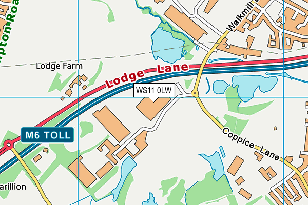 WS11 0LW map - OS VectorMap District (Ordnance Survey) WS11 0LW map - OS VectorMap District (Ordnance Survey)