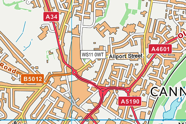 WS11 0WT map - OS VectorMap District (Ordnance Survey) WS11 0WT map - OS VectorMap District (Ordnance Survey)
