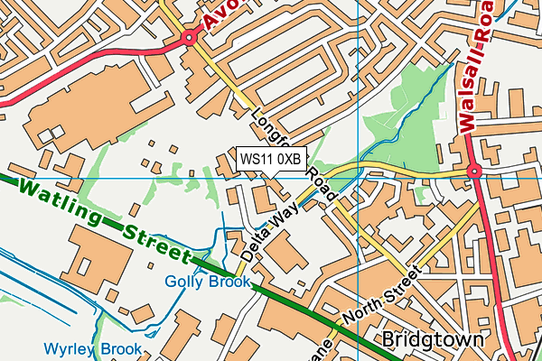 WS11 0XB map - OS VectorMap District (Ordnance Survey) WS11 0XB map - OS VectorMap District (Ordnance Survey)