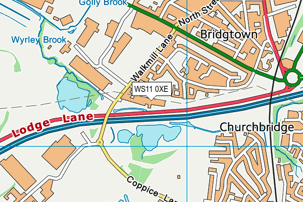 WS11 0XE map - OS VectorMap District (Ordnance Survey) WS11 0XE map - OS VectorMap District (Ordnance Survey)