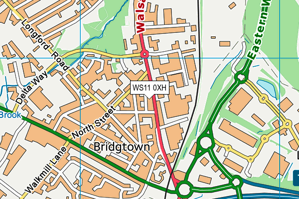 WS11 0XH map - OS VectorMap District (Ordnance Survey) WS11 0XH map - OS VectorMap District (Ordnance Survey)