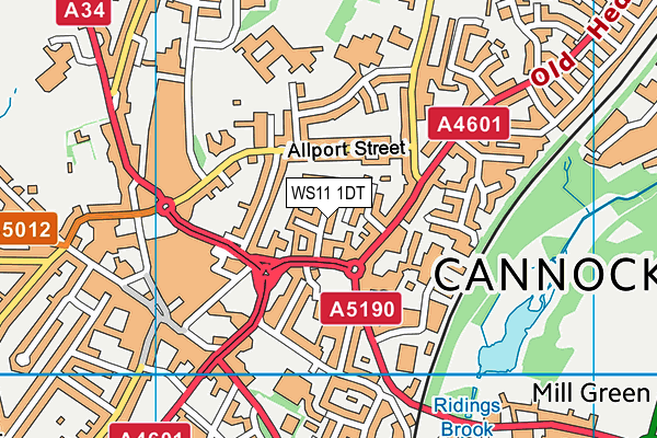 WS11 1DT map - OS VectorMap District (Ordnance Survey) WS11 1DT map - OS VectorMap District (Ordnance Survey)