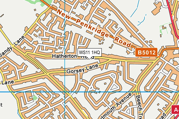 WS11 1HQ map - OS VectorMap District (Ordnance Survey) WS11 1HQ map - OS VectorMap District (Ordnance Survey)