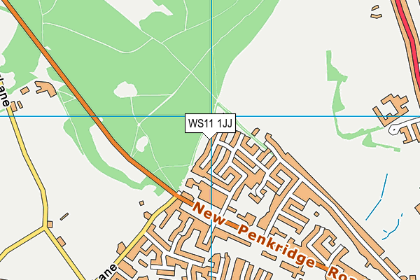 WS11 1JJ map - OS VectorMap District (Ordnance Survey) WS11 1JJ map - OS VectorMap District (Ordnance Survey)