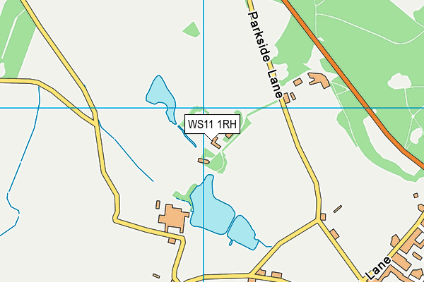 WS11 1RH map - OS VectorMap District (Ordnance Survey) WS11 1RH map - OS VectorMap District (Ordnance Survey)