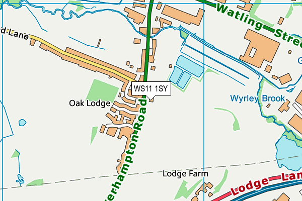 WS11 1SY map - OS VectorMap District (Ordnance Survey)