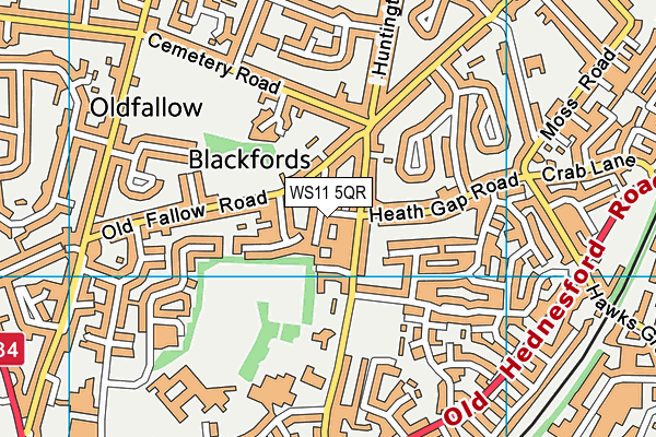 WS11 5QR map - OS VectorMap District (Ordnance Survey) WS11 5QR map - OS VectorMap District (Ordnance Survey)
