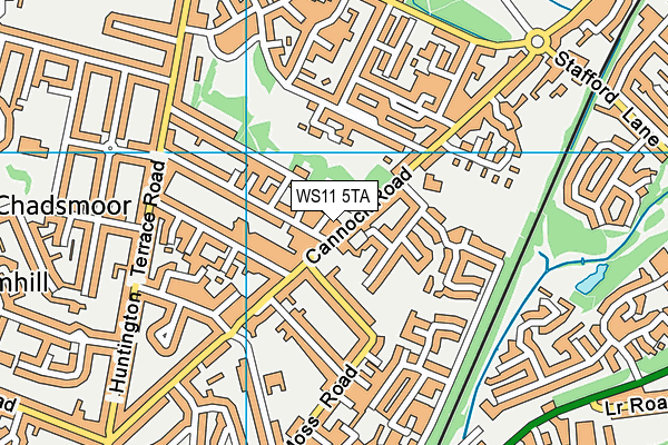 WS11 5TA map - OS VectorMap District (Ordnance Survey) WS11 5TA map - OS VectorMap District (Ordnance Survey)
