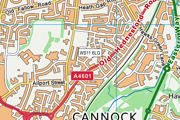 WS11 6LG map - OS VectorMap District (Ordnance Survey) WS11 6LG map - OS VectorMap District (Ordnance Survey)