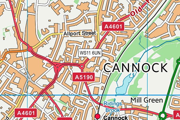 WS11 6UN map - OS VectorMap District (Ordnance Survey) WS11 6UN map - OS VectorMap District (Ordnance Survey)